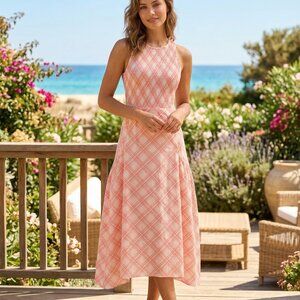 Pearl & Sea Maxi Sleeveless Dress Sz S